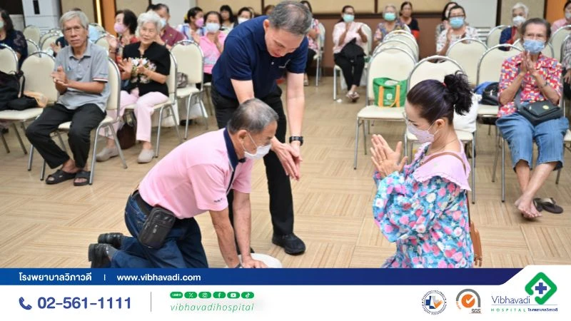 รพ.วิภาวดีร่วมกับรถไฟฟ้ามหานคร สายสีเหลือง จัดอบรม CPR