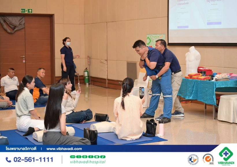 ภาพบรรยากาศงานอบรม CPR & AED การปฐมพยาบาลเบื้องต้นสำหรับประชาชน ปี 2568 รุ่นที่ 1–2
