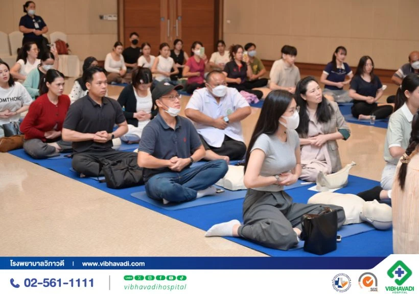 ภาพบรรยากาศงานอบรม CPR & AED การปฐมพยาบาลเบื้องต้นสำหรับประชาชน ปี 2568 รุ่นที่ 1–2