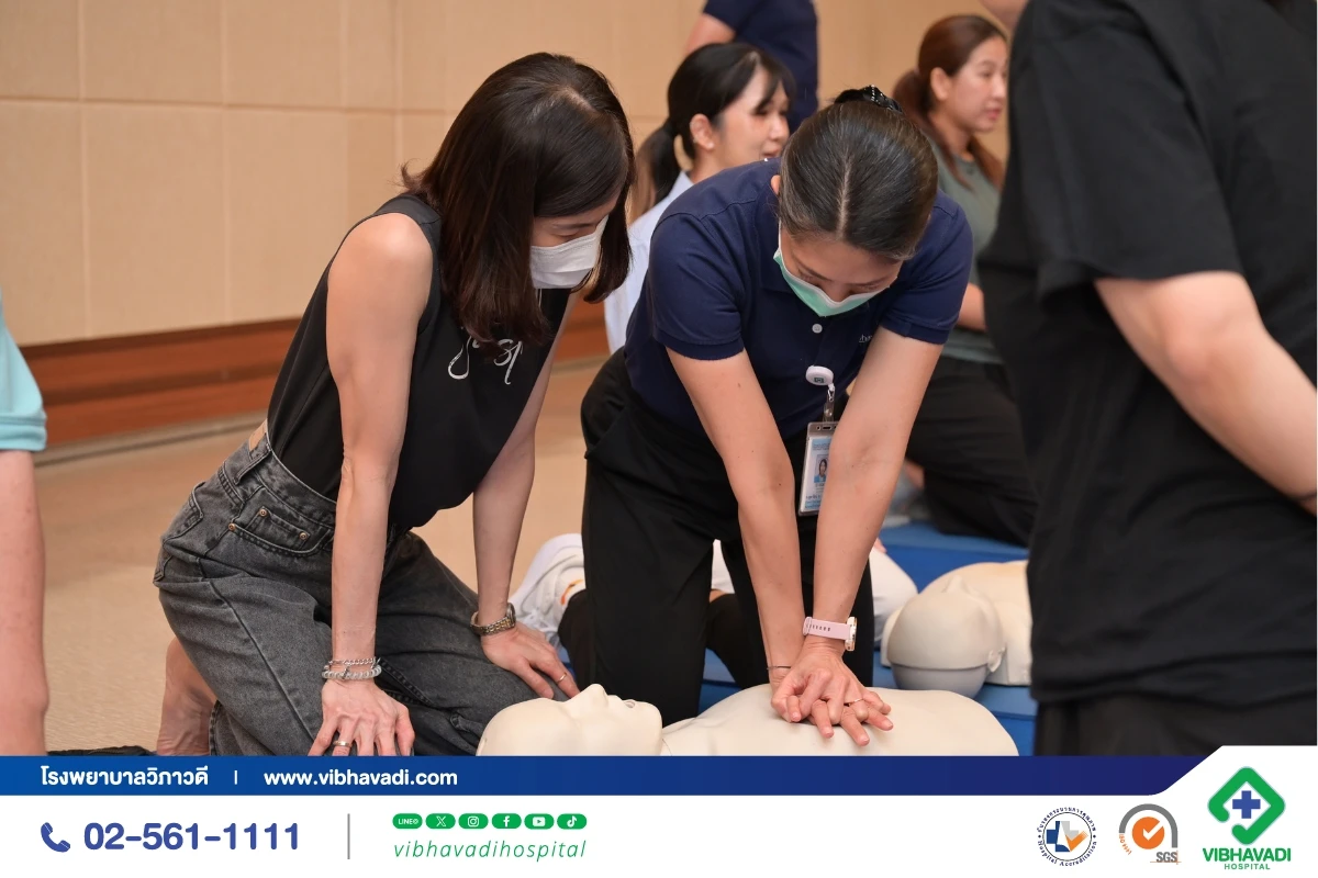 ภาพบรรยากาศงานอบรม CPR & AED การปฐมพยาบาลเบื้องต้นสำหรับประชาชน ปี 2568
