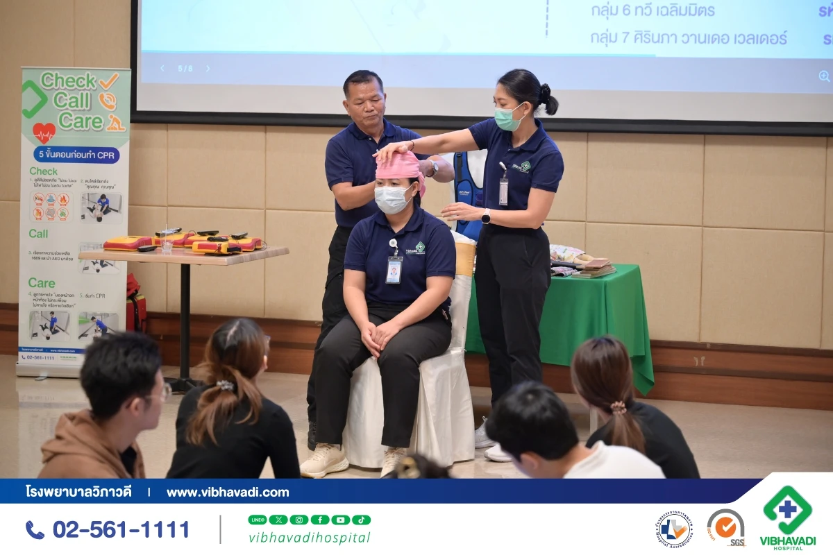 ภาพบรรยากาศงานอบรม CPR & AED การปฐมพยาบาลเบื้องต้นสำหรับประชาชน ปี 2568