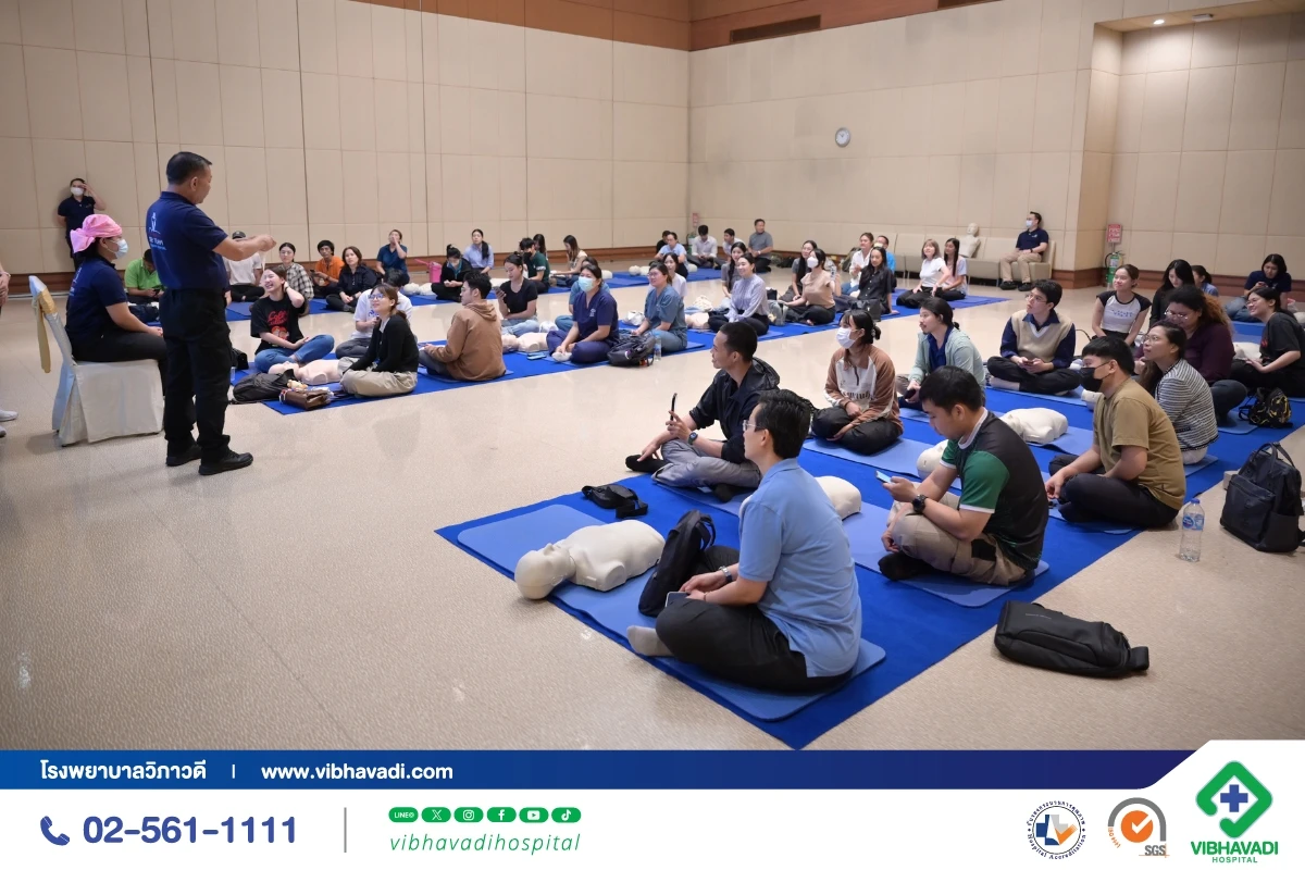 ภาพบรรยากาศงานอบรม CPR & AED การปฐมพยาบาลเบื้องต้นสำหรับประชาชน ปี 2568