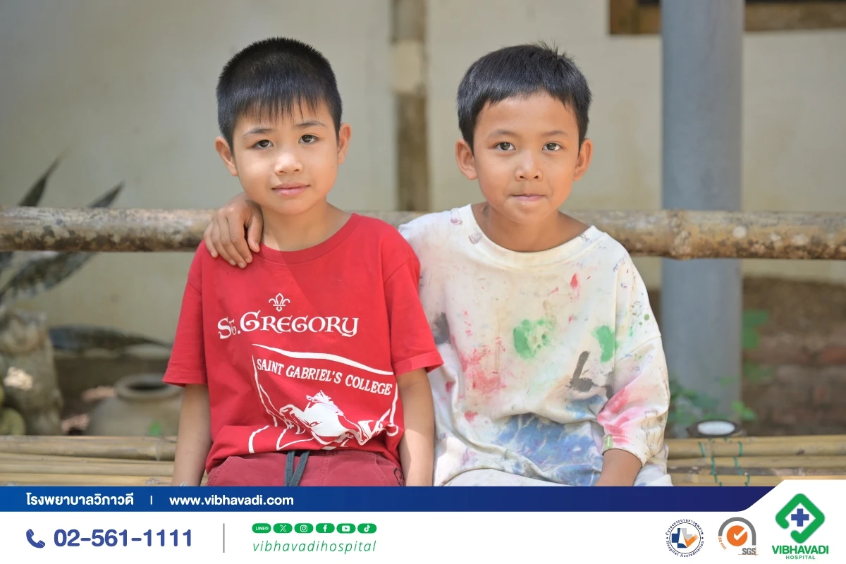 โรงพยาบาลวิภาวดีมอบวัคซีนไข้หวัดใหญ่และสิ่งของจำเป็นให้โรงเรียนหมู่บ้านเด็ก จ.กาญจนบุรี