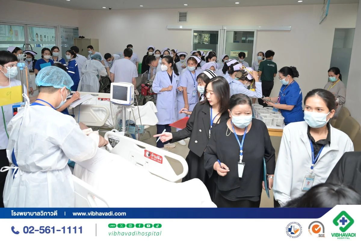 โรงพยาบาลวิภาวดีจัดฝึกซ้อม Code 0 อุบัติภัยหมู่ เตรียมพร้อมรับสถานการณ์ฉุกเฉิน