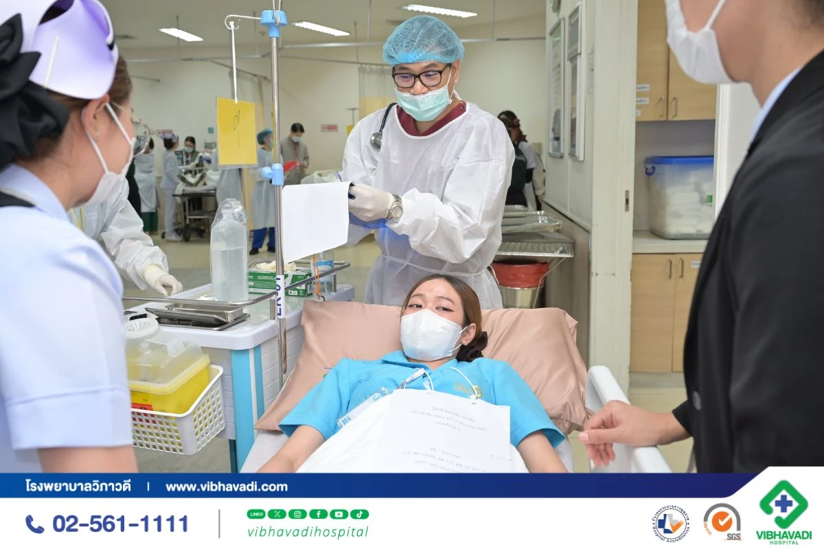 โรงพยาบาลวิภาวดีจัดฝึกซ้อม Code 0 อุบัติภัยหมู่ เตรียมพร้อมรับสถานการณ์ฉุกเฉิน