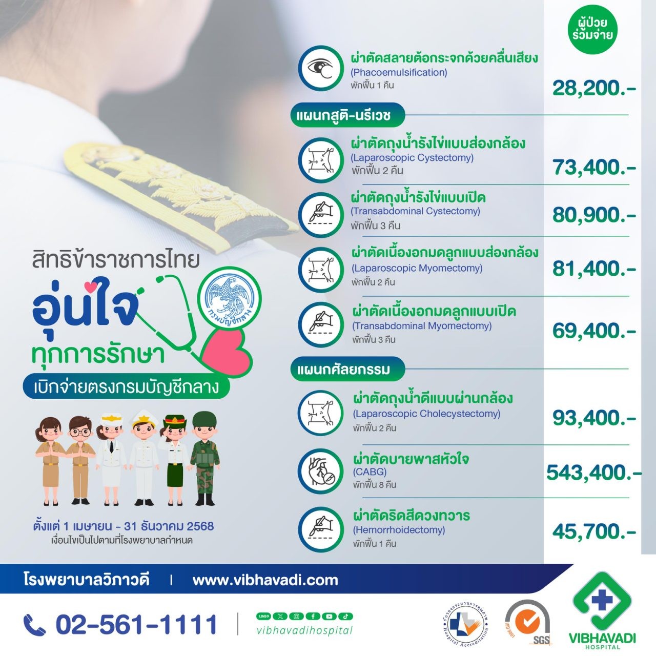 Surgery Program for Thai Gov Officers – Direct CGD Billing