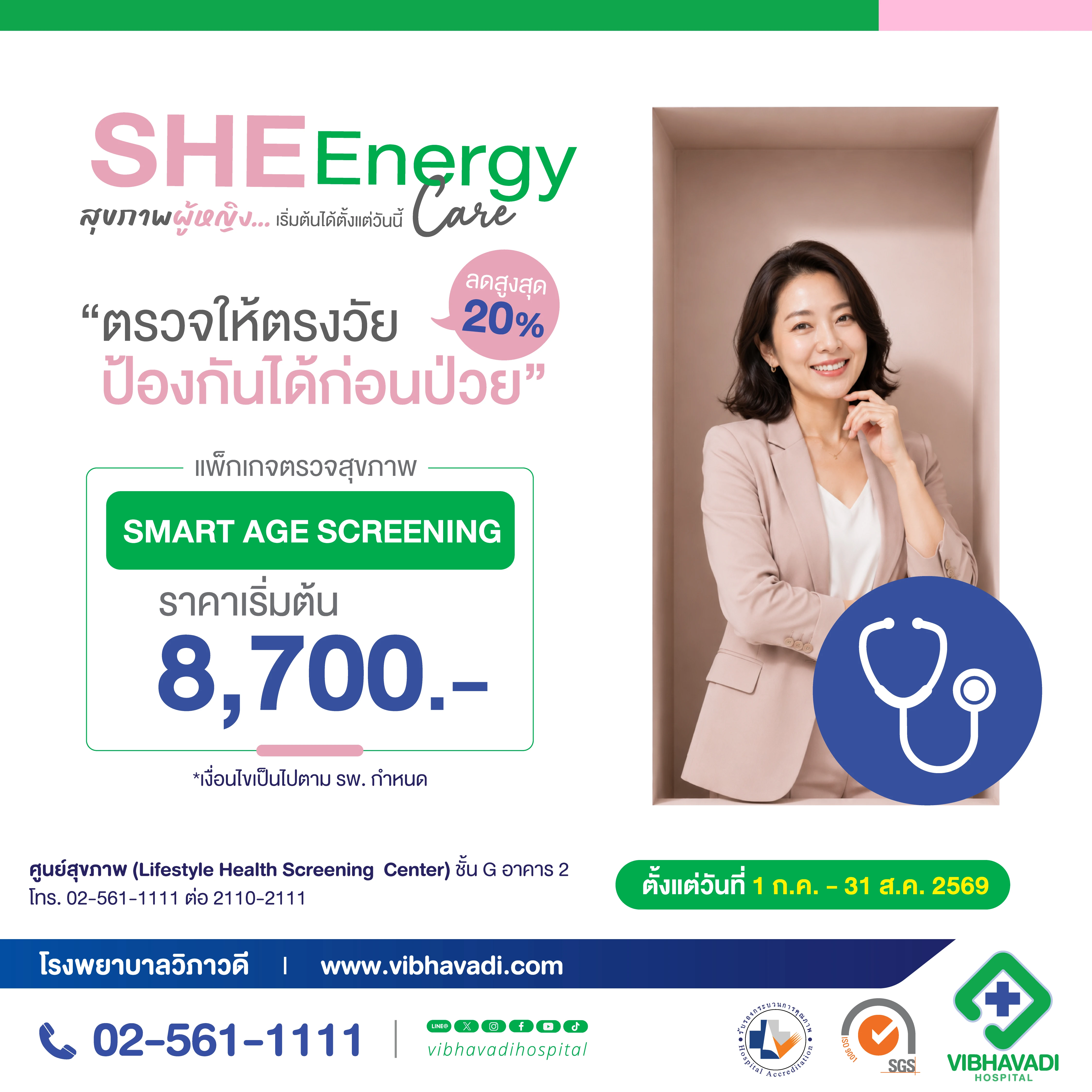 แพ็กเกจตรวจสุขภาพ Smart Age Screening