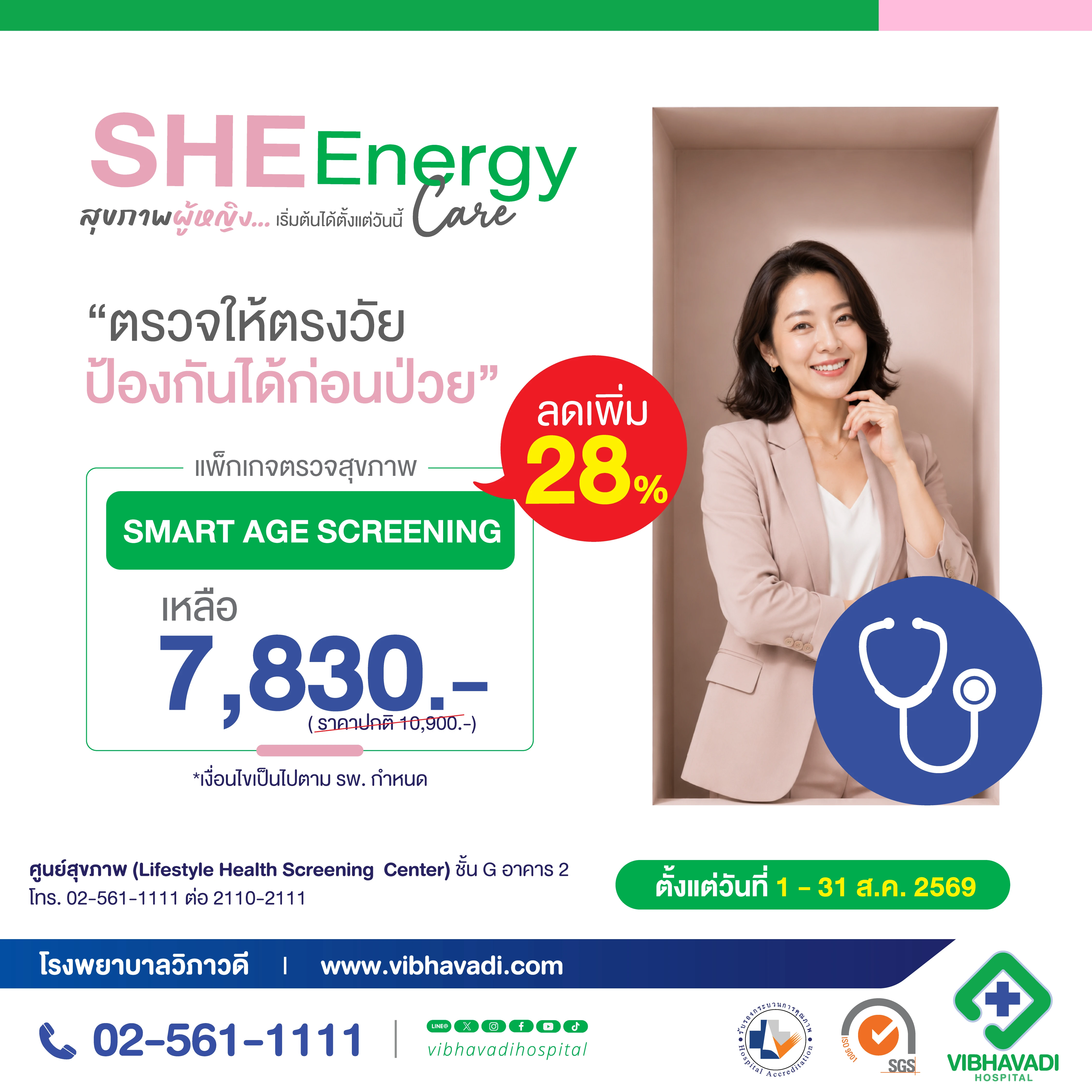 แพ็กเกจตรวจสุขภาพ Smart Age Screening