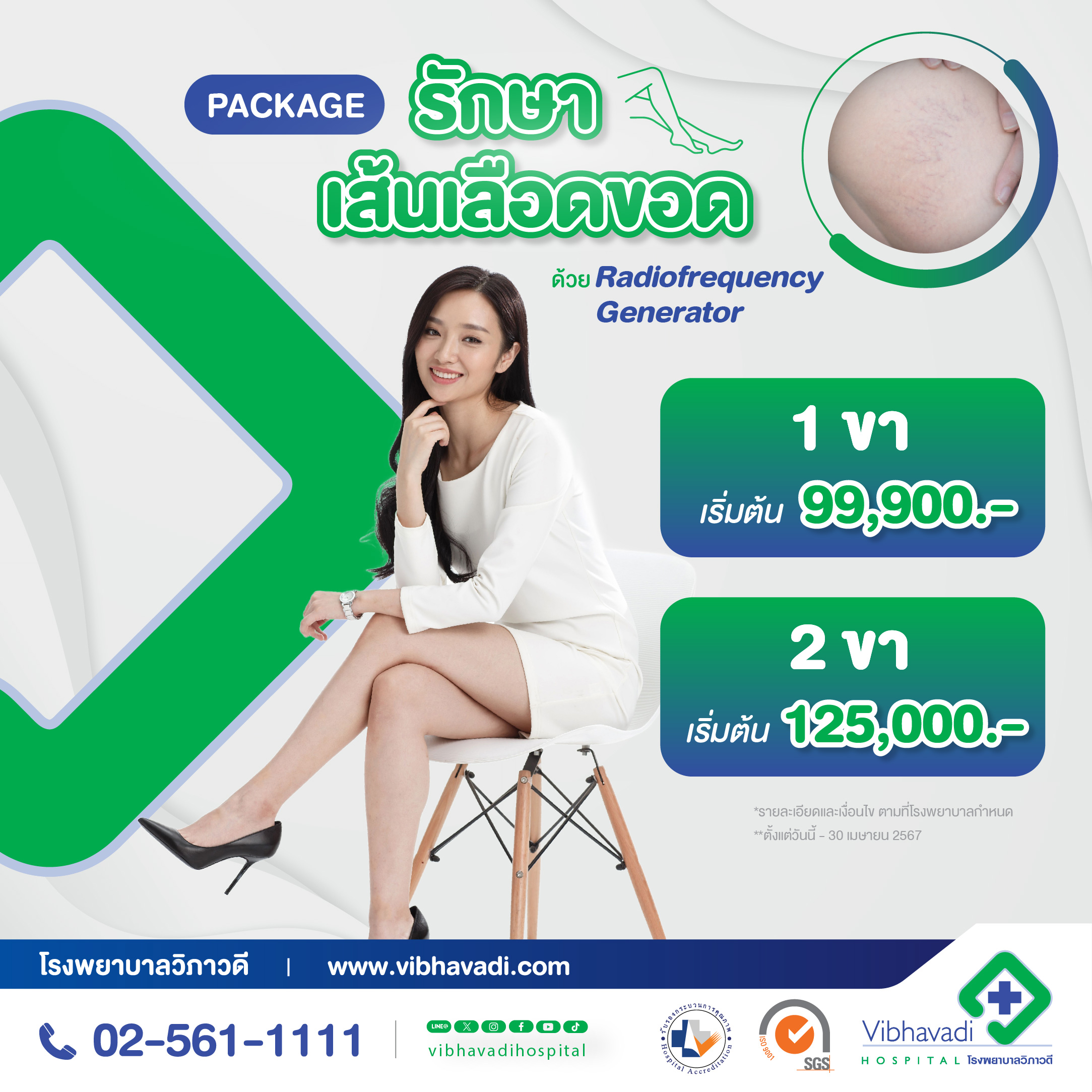 Package ผ่าตัดเส้นเลือดขอดด้วยเครื่อง Radiofrequency Generator