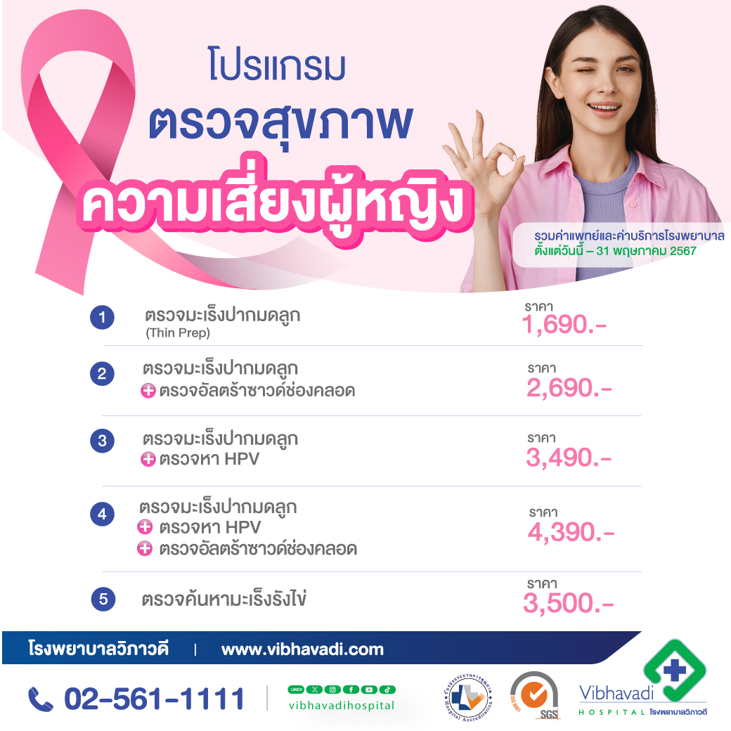 โปรแกรมตรวจสุขภาพความเสี่ยงผู้หญิง