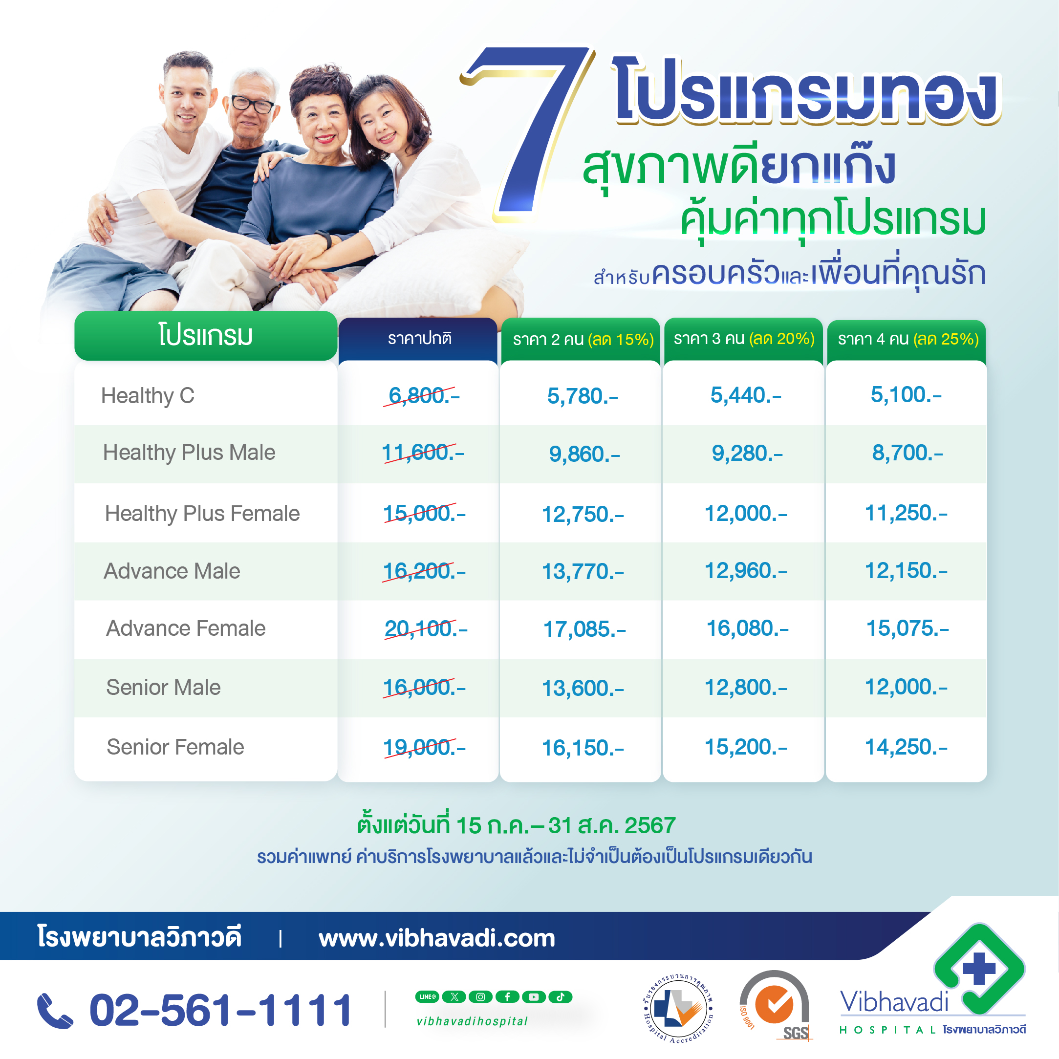 Health check program Good health for the whole gang Worth every program For the family and friends you love