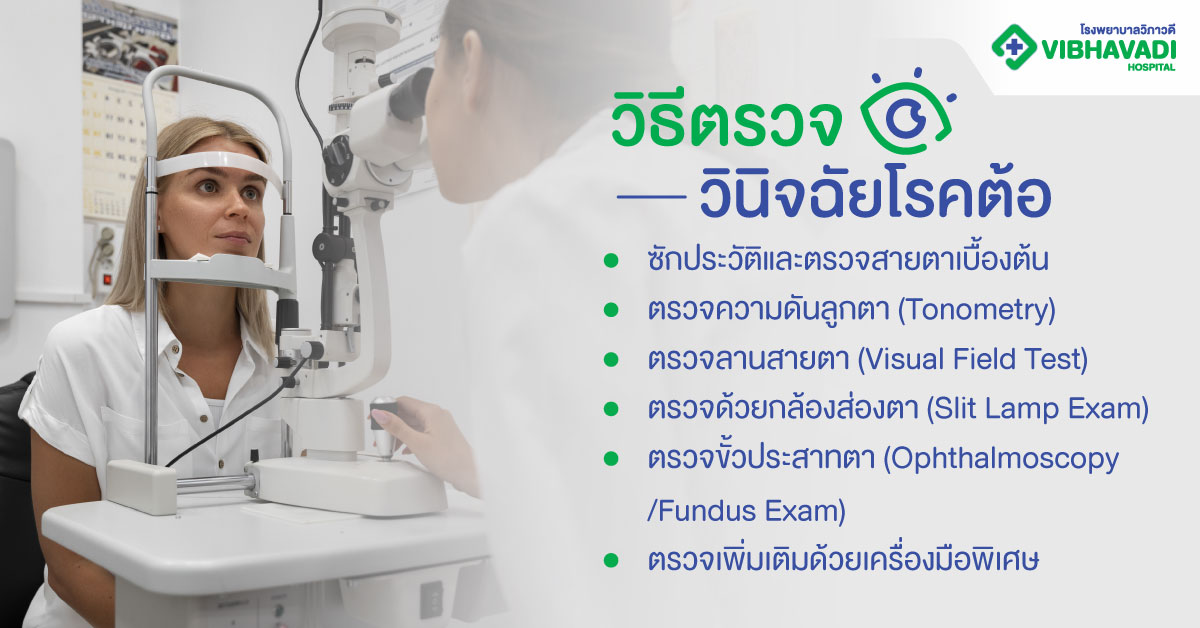 วิธีตรวจวินิจฉัยโรคต้อ