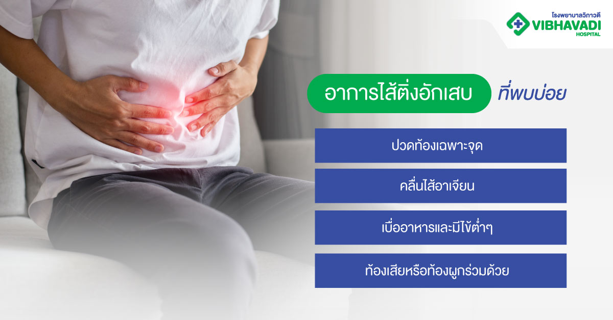 อาการไส้ติ่งอักเสบที่พบบ่อย