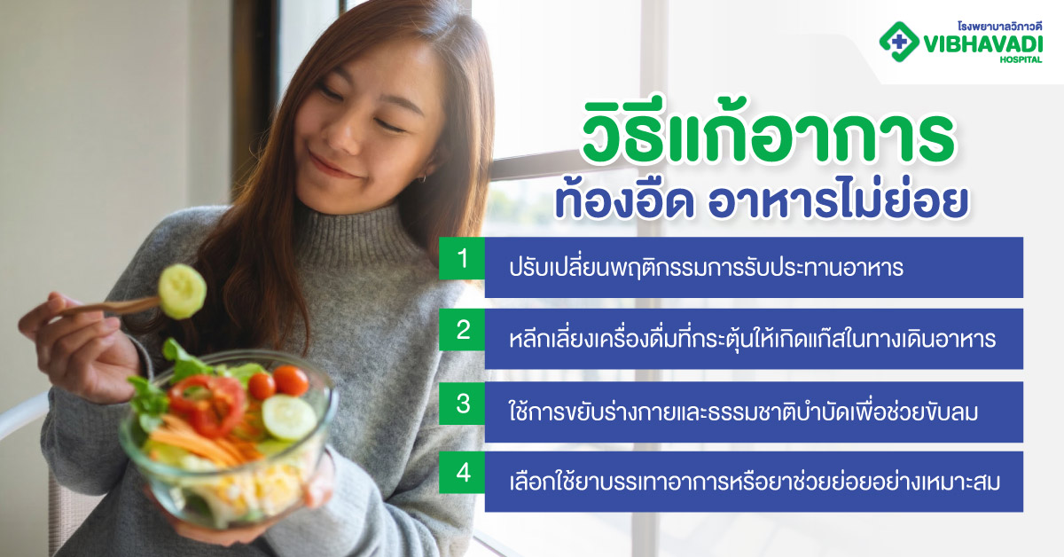 วิธีแก้อาการท้องอืด อาหารไม่ย่อย