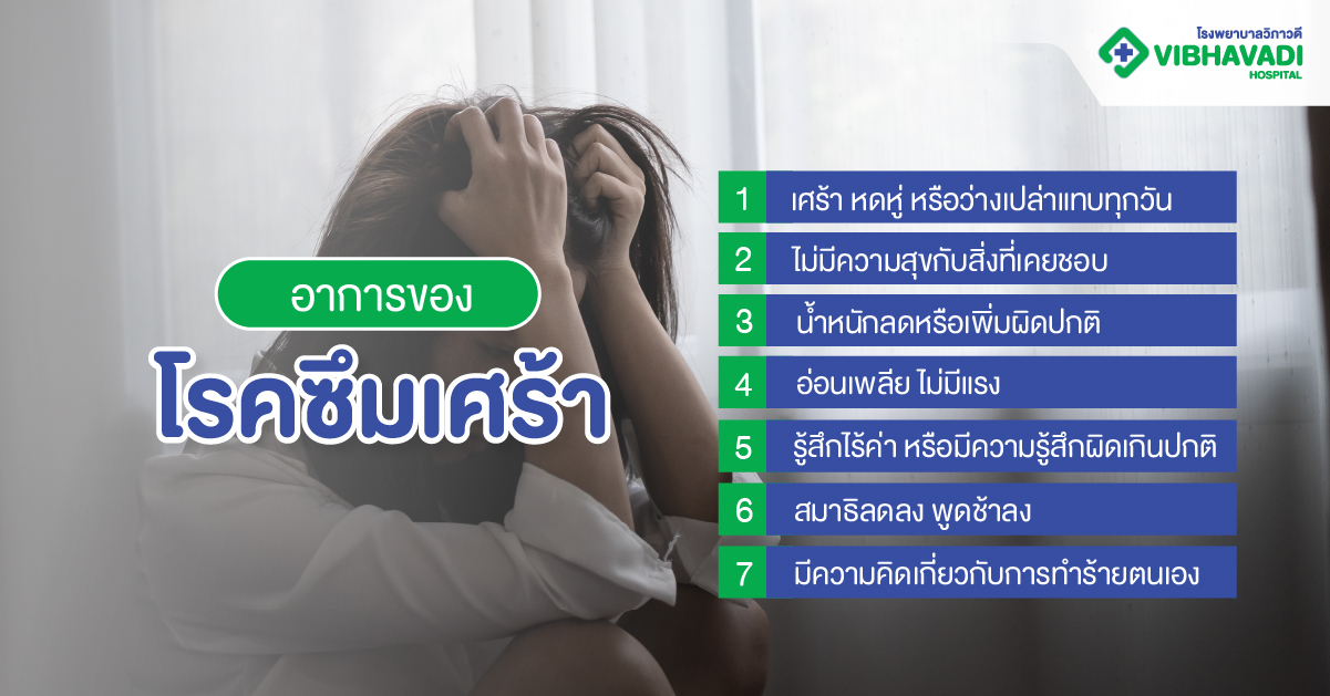 อาการของโรคซึมเศร้า