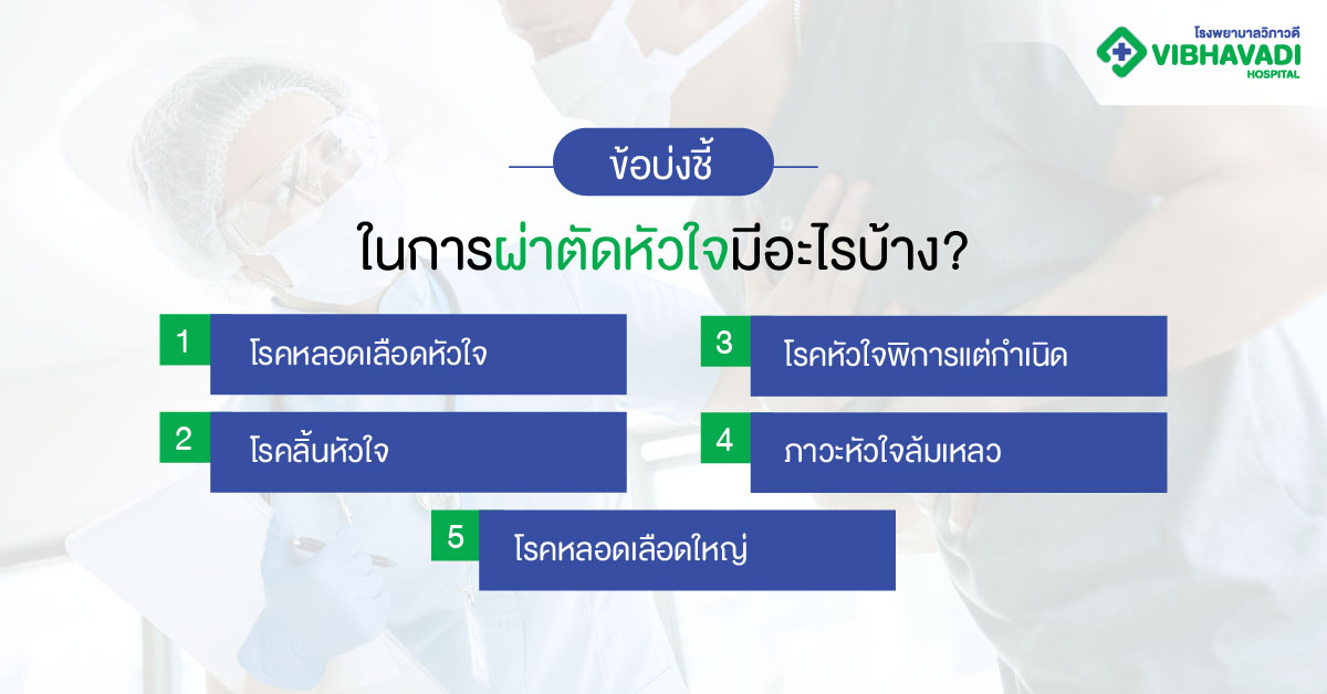 ข้อบ่งชี้ในการผ่าตัดหัวใจมีอะไรบ้าง