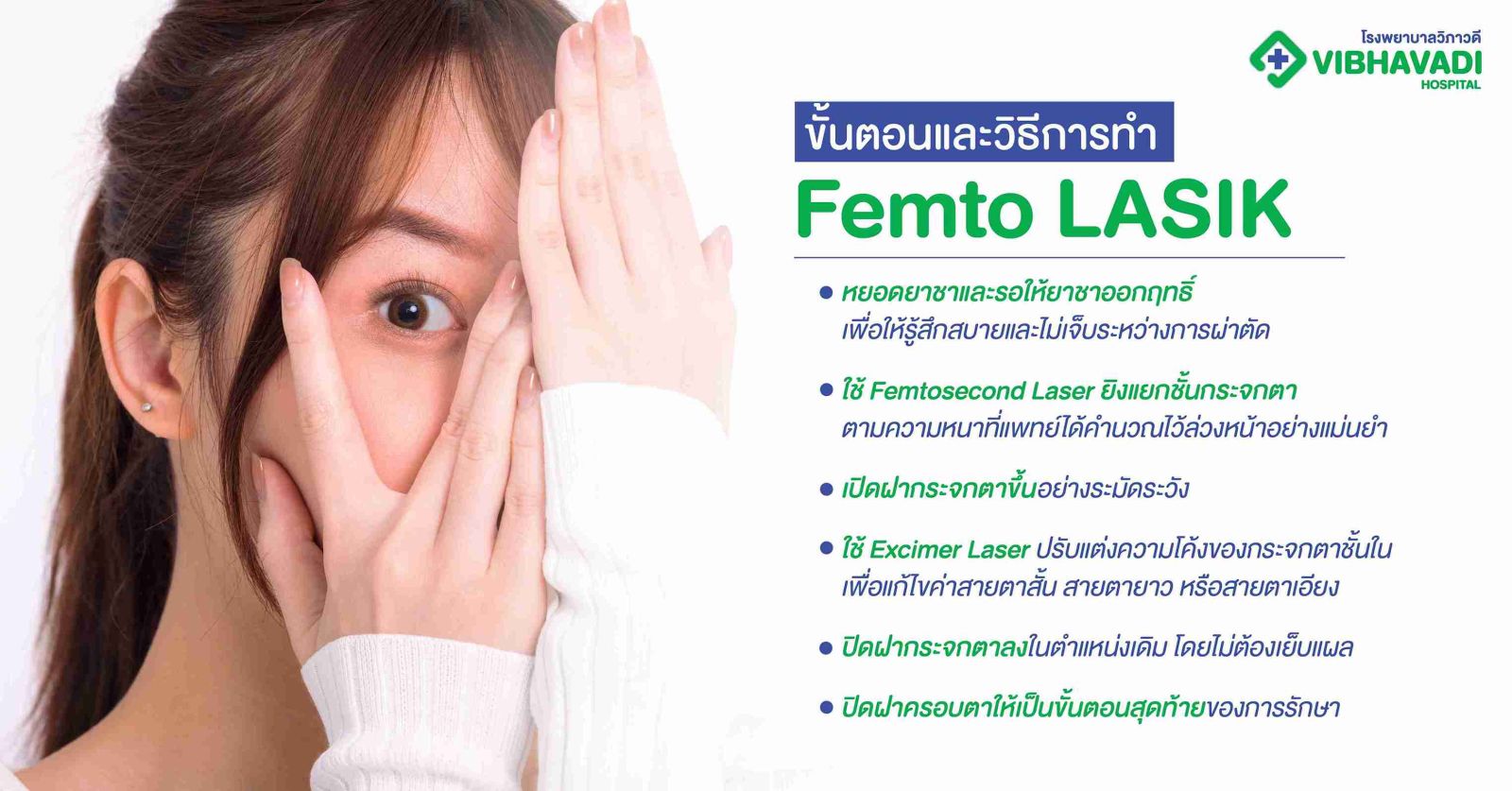 ขั้นตอนและวิธีการทำ Femto LASIK
