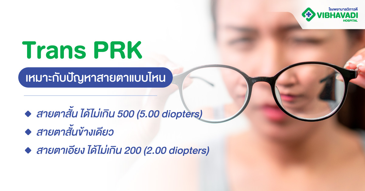 Trans PRK เหมาะกับปัญหาสายตาแบบไหน
