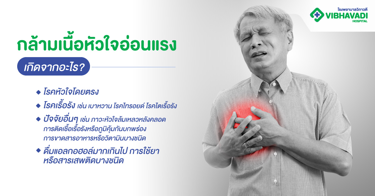 กล้ามเนื้อหัวใจอ่อนแรงเกิดจากอะไร